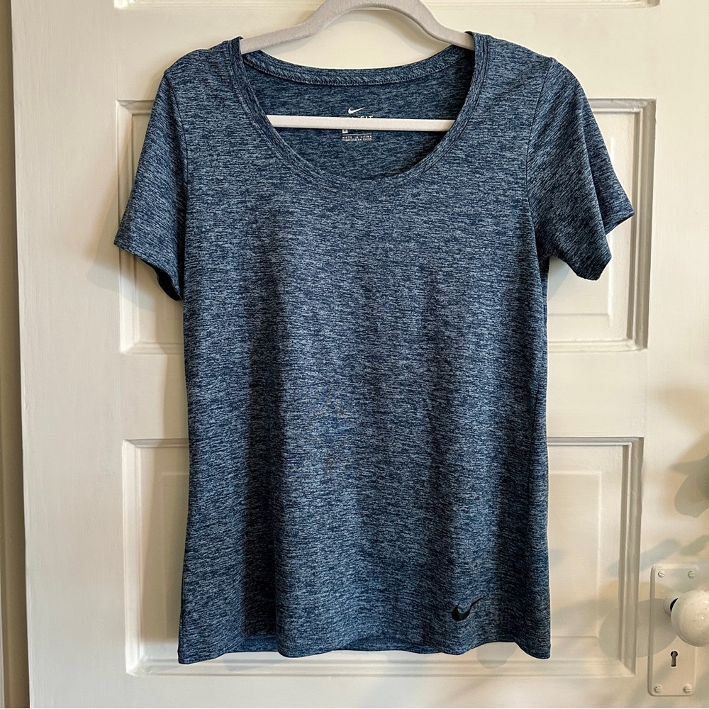 NIKE Women's Blue‎ Heathered Top, Sz S
